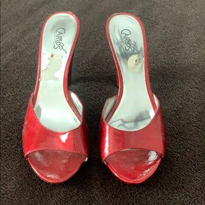 Sexy Red Slip on Heel